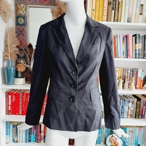 Banana Republic Button Blazer Jacket Very Dark Gray